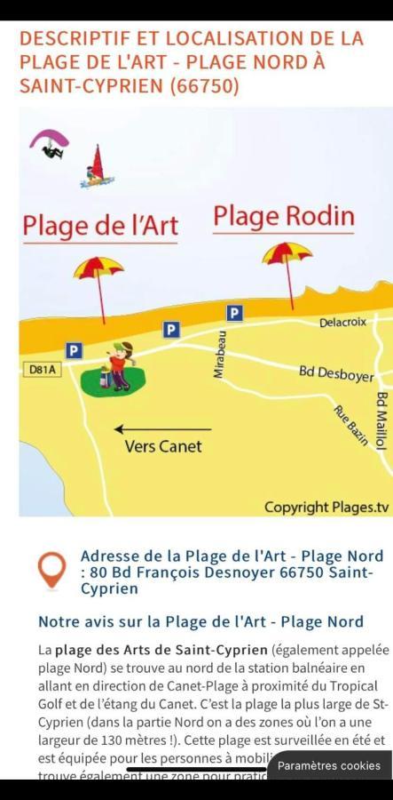 Appartement Saint Cyprien Plage Residence Les Mas De La Mer Екстер'єр фото